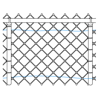 Double loop on chain link fence