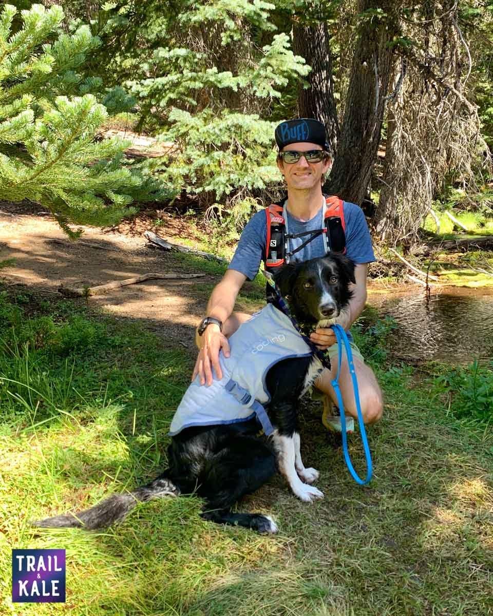 Dog wearing Kurgo cooling vest