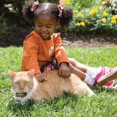 girl with cat
