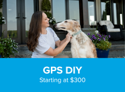 Card with text: GPS DIY starting at $300