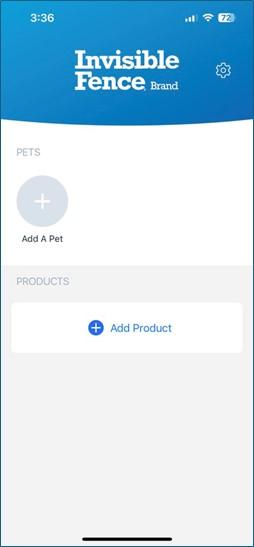 Screenshot of app screen view to add product