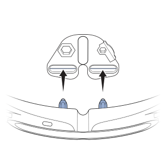 Indicator of placing Test Light Tool on collar prongs