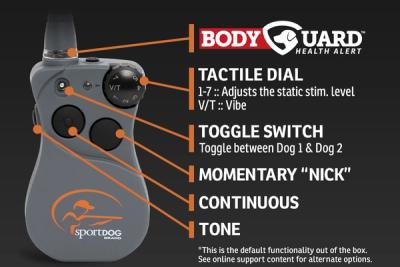 Infographic pointing out the features of the remote.