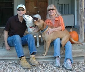 Paris and John with dogs