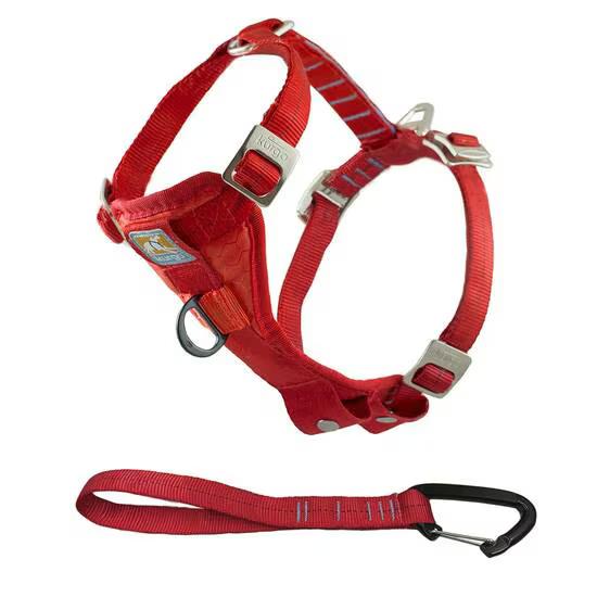 Enhanced Strength Tru-Fit Dog Car Harness – red