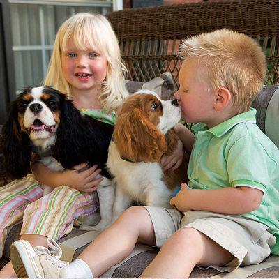 kids with dogs