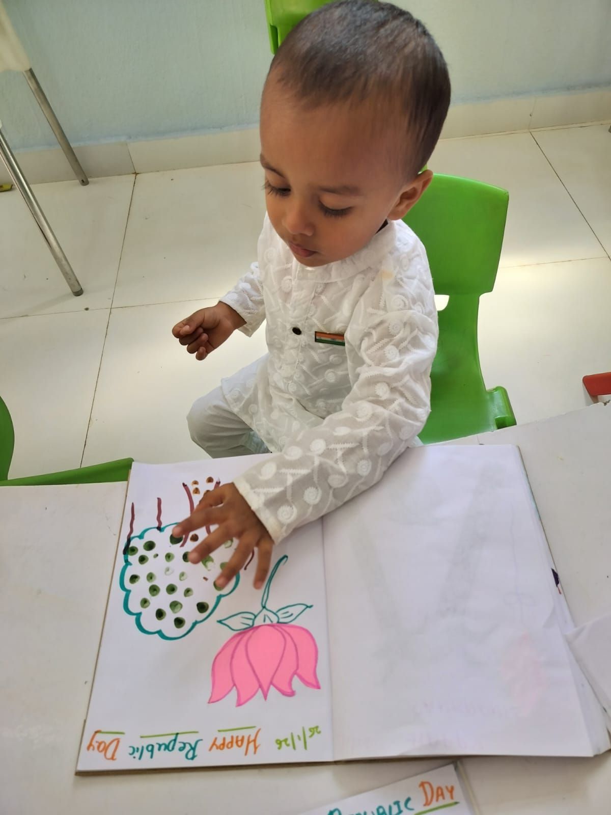 Toddler art activity at T.I.M.E Kids play school Horamavu