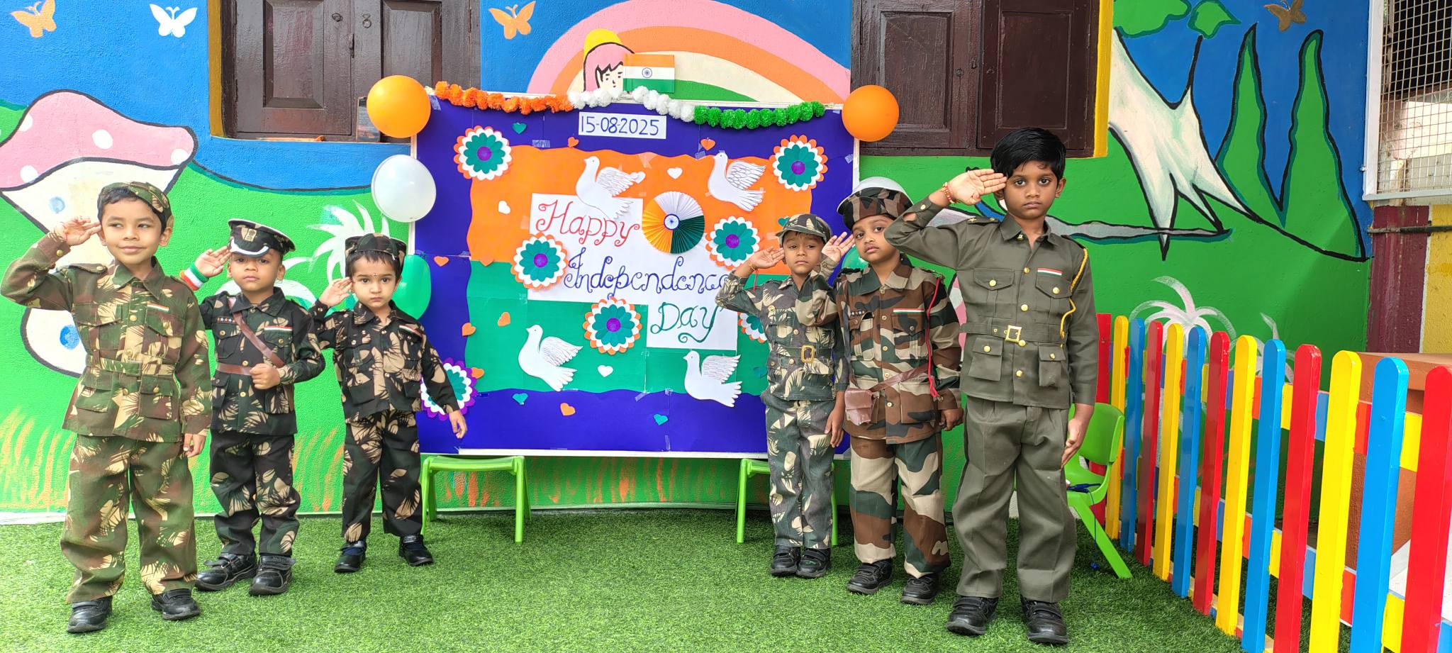 Independence Day celebration at T.I.M.E Kids preschool Horamavu