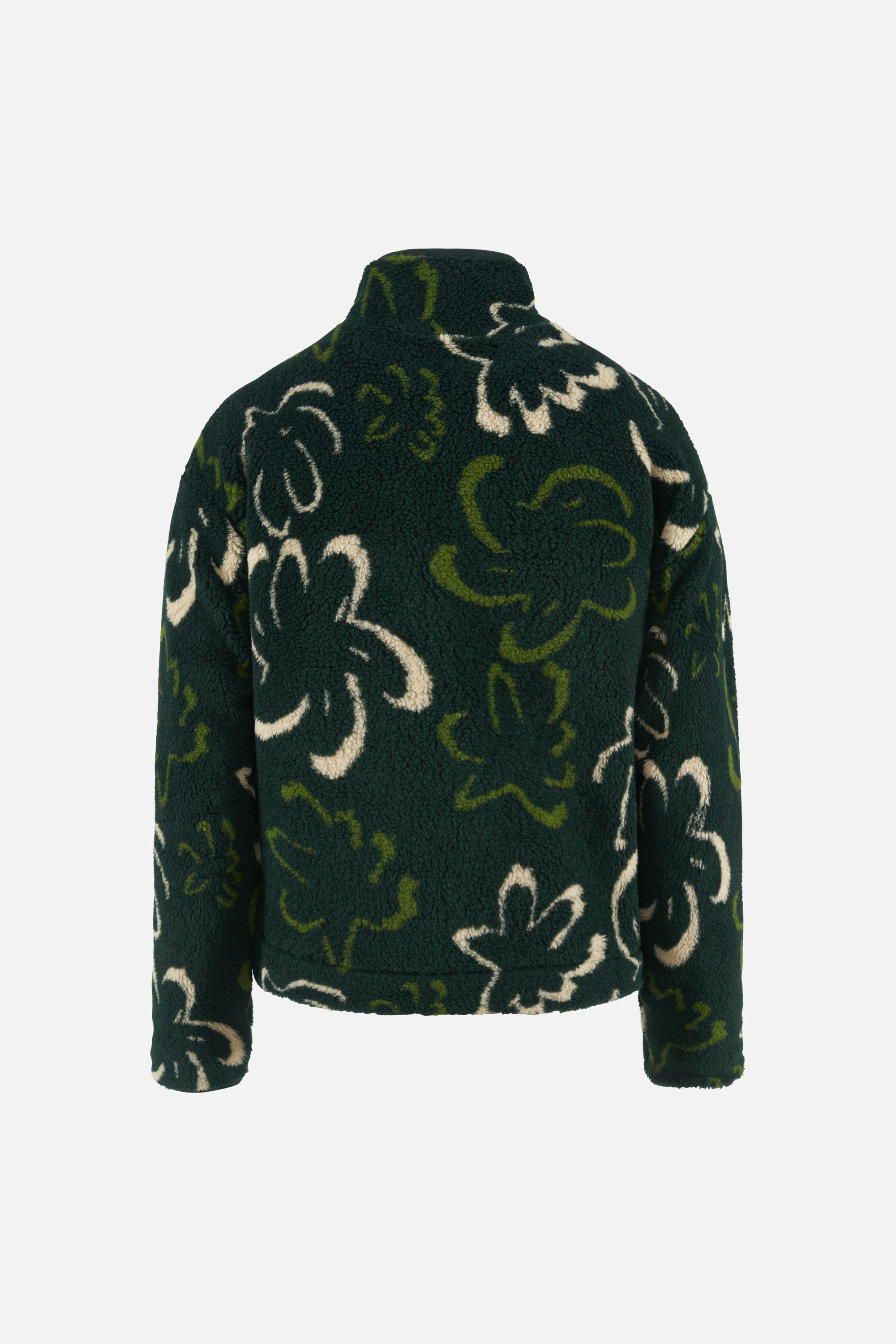 Cropped Pile Fleece Jacket, Bloom