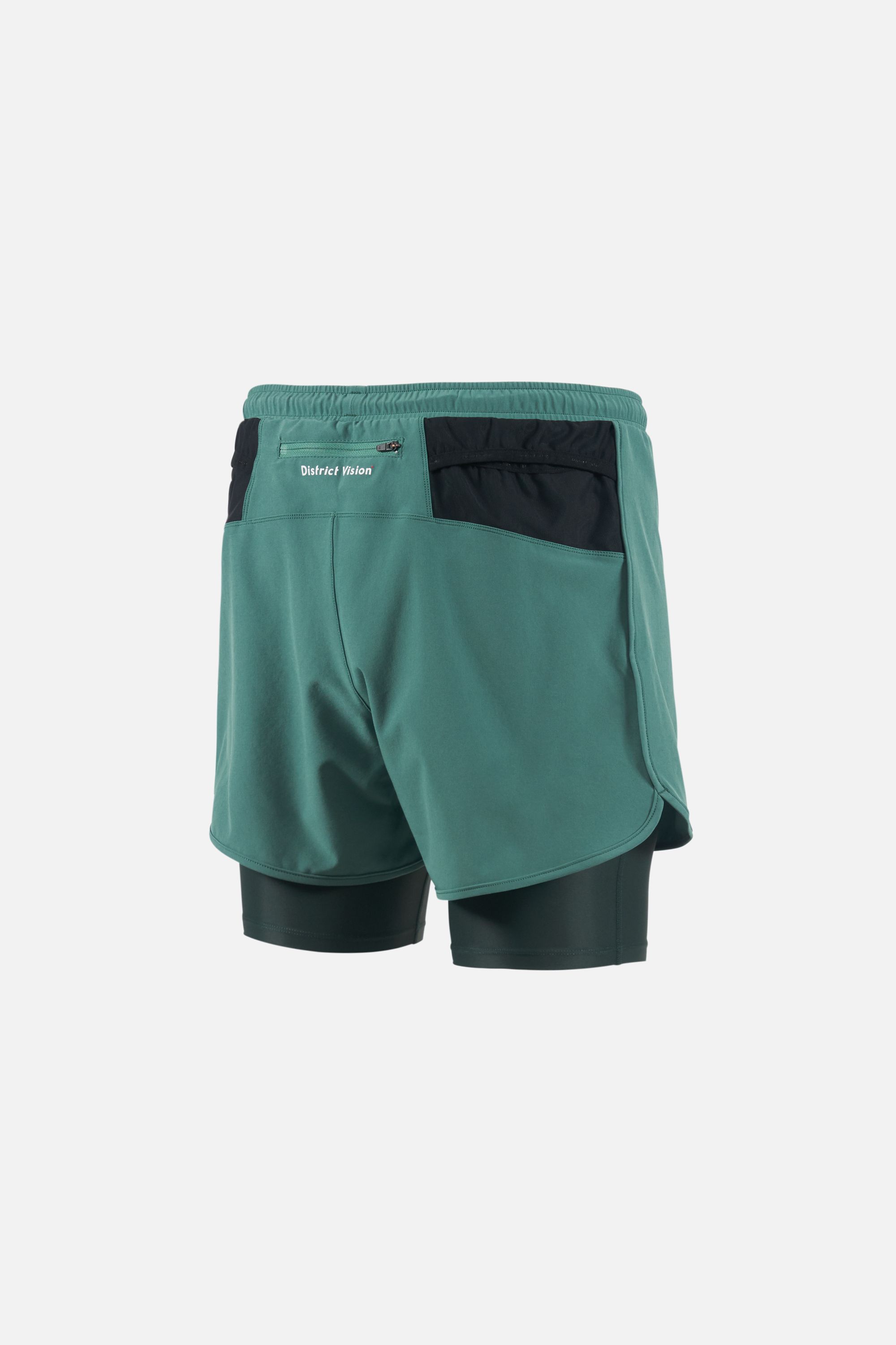 Layered Pocketed Trail Shorts, Pine