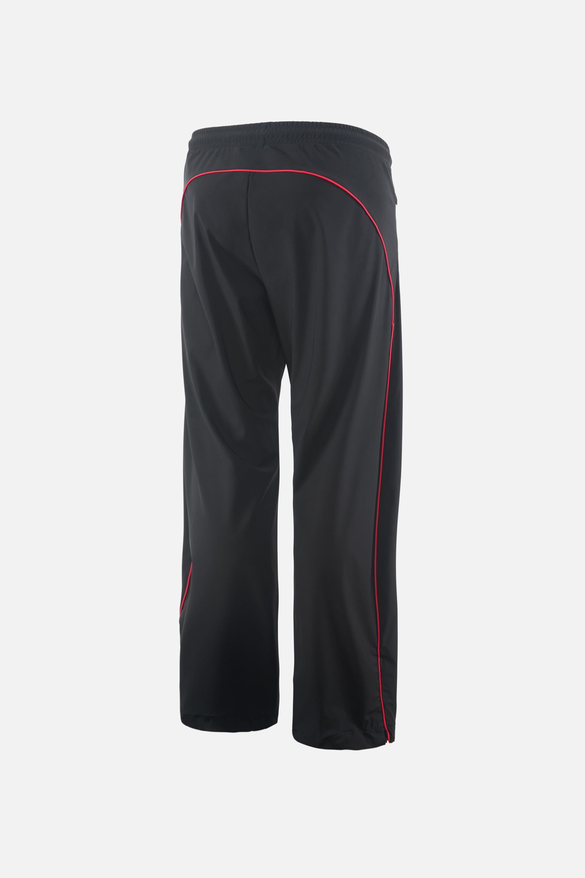 Wide Leg Track Pants, Black