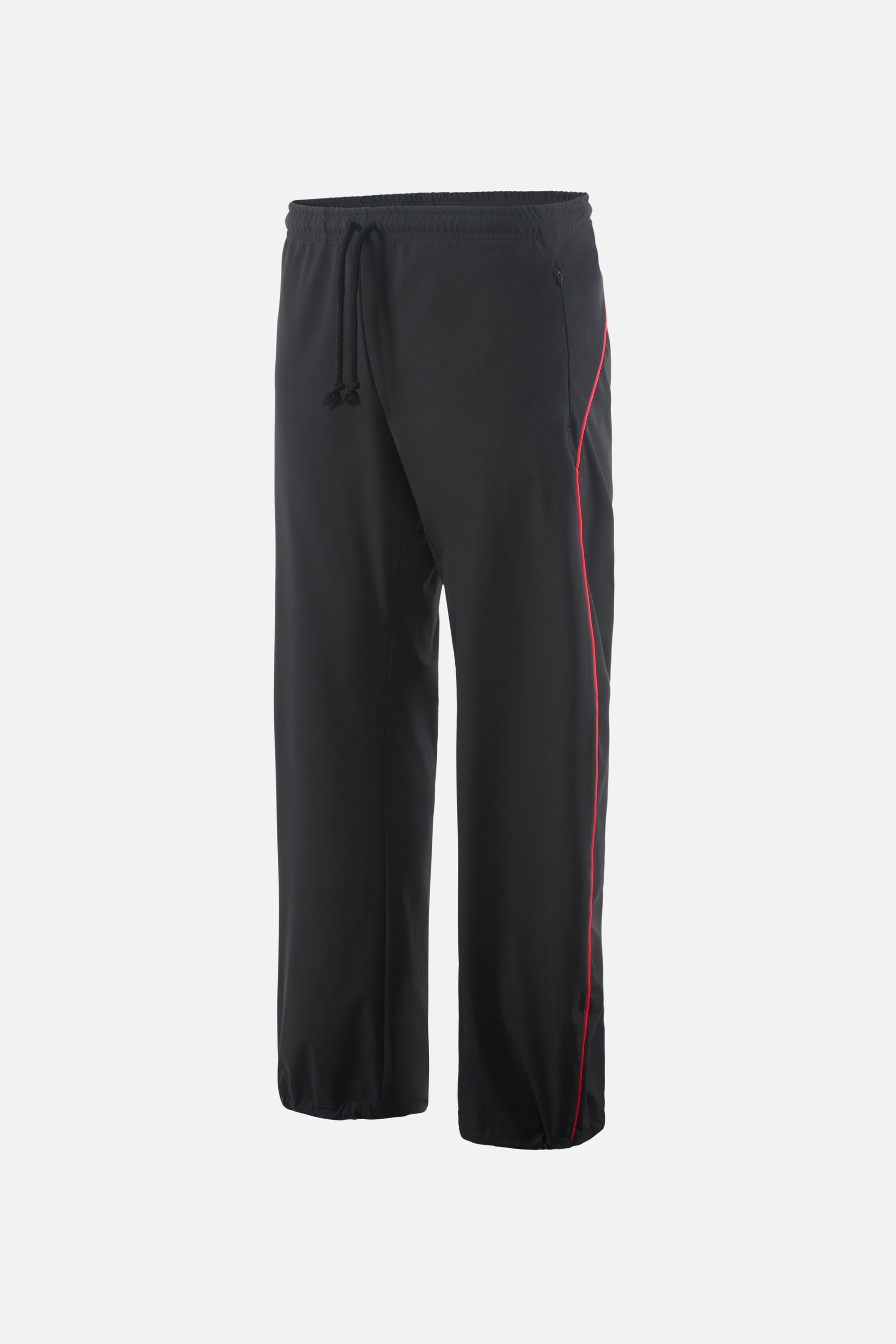 Wide Leg Track Pants, Black