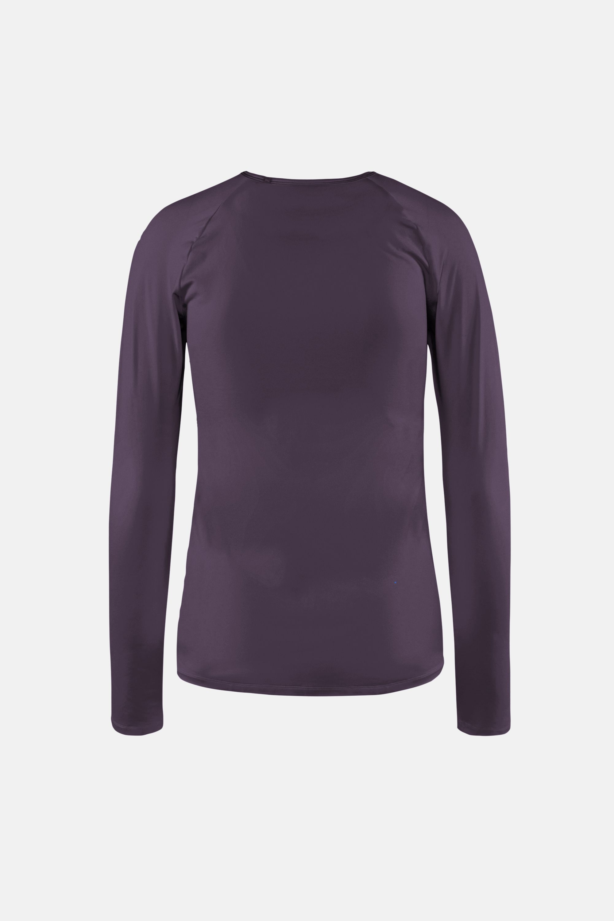 Lightweight Long Sleeve Fitted Tee, Plum