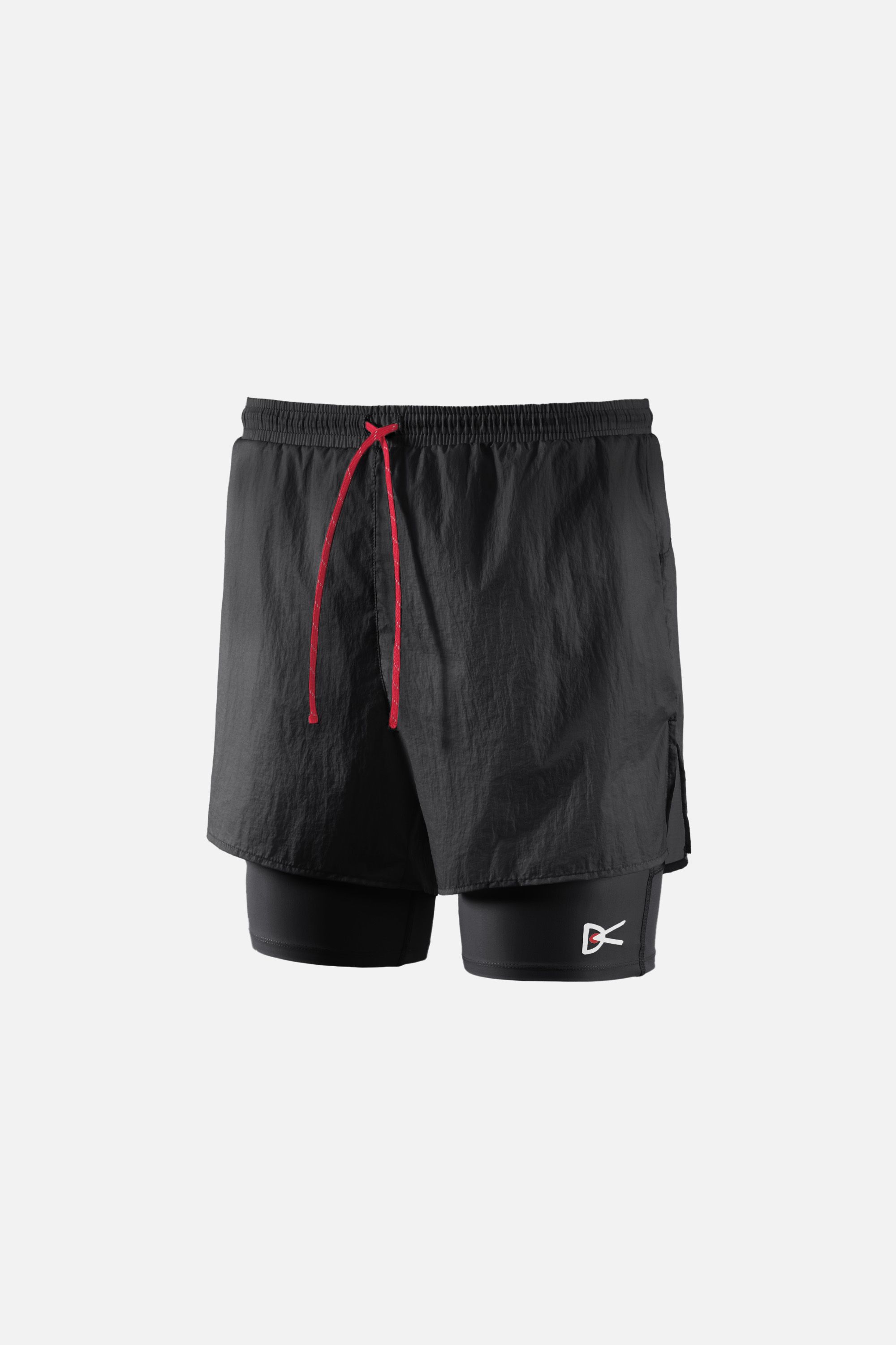 Ripstop Layered Trail Shorts, Black