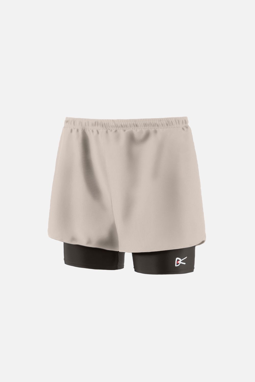 Layered Trail Shorts, Khaki/Slate Brown