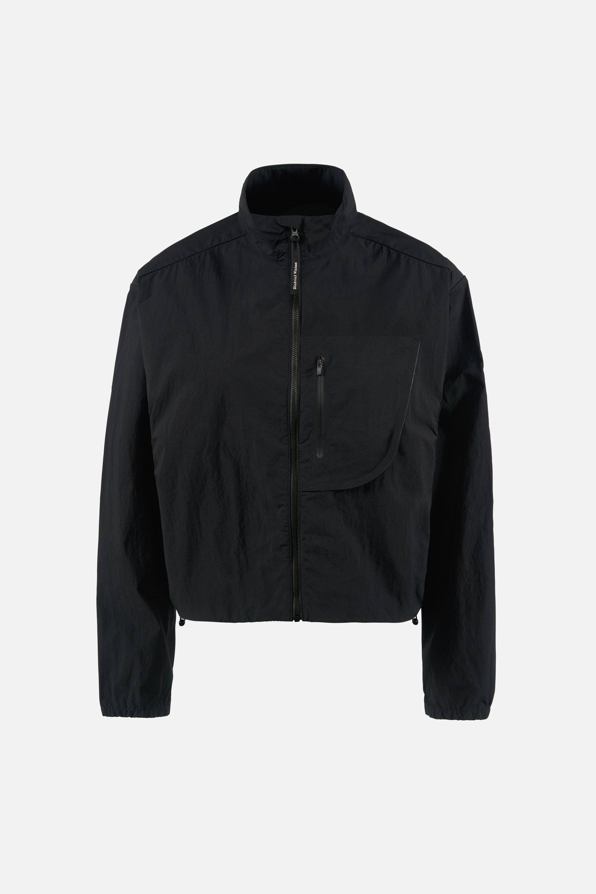 Cropped Recycled DWR Jacket, Black
