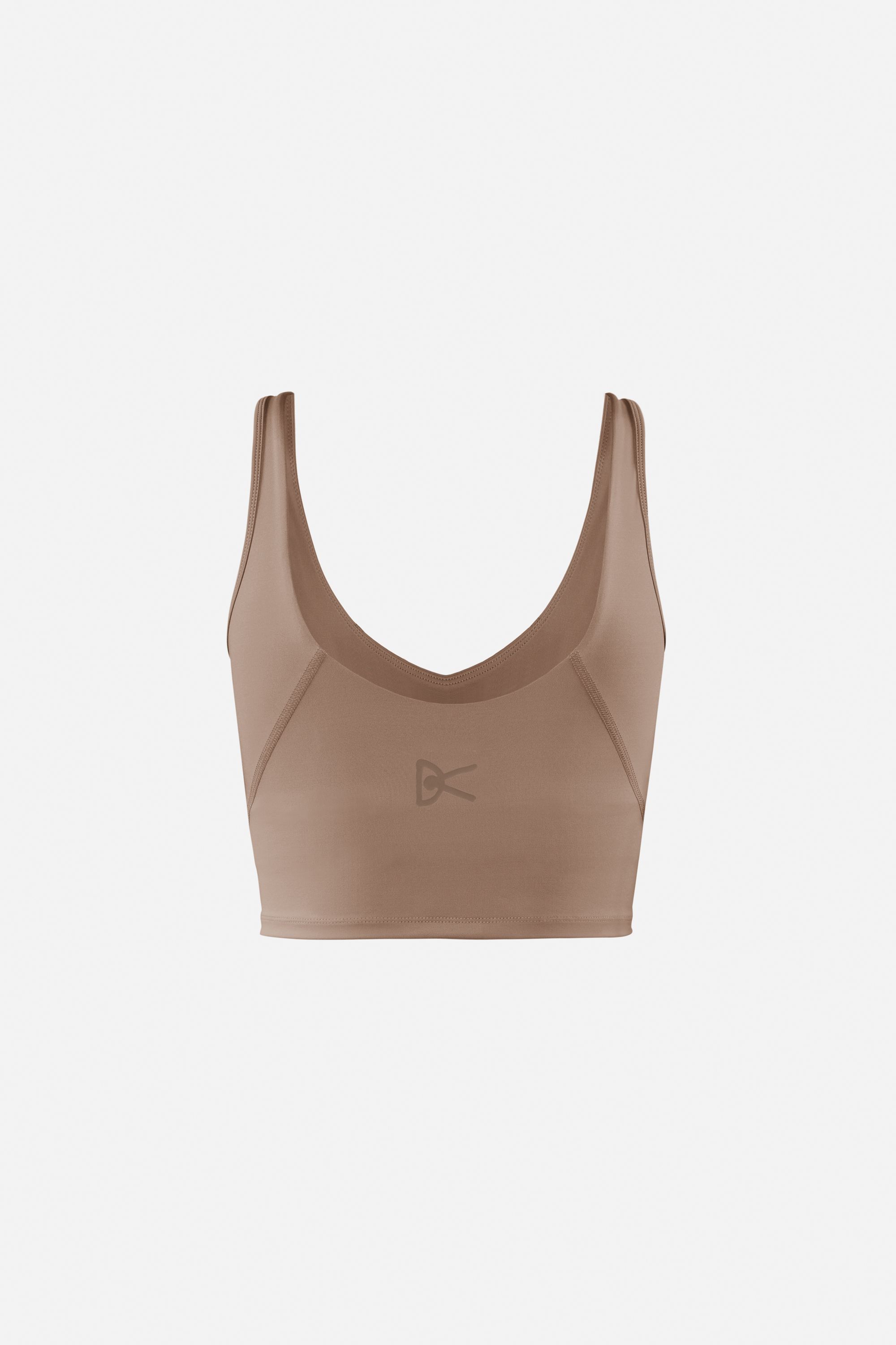 Cropped Recycled Light Support Bra, Silt
