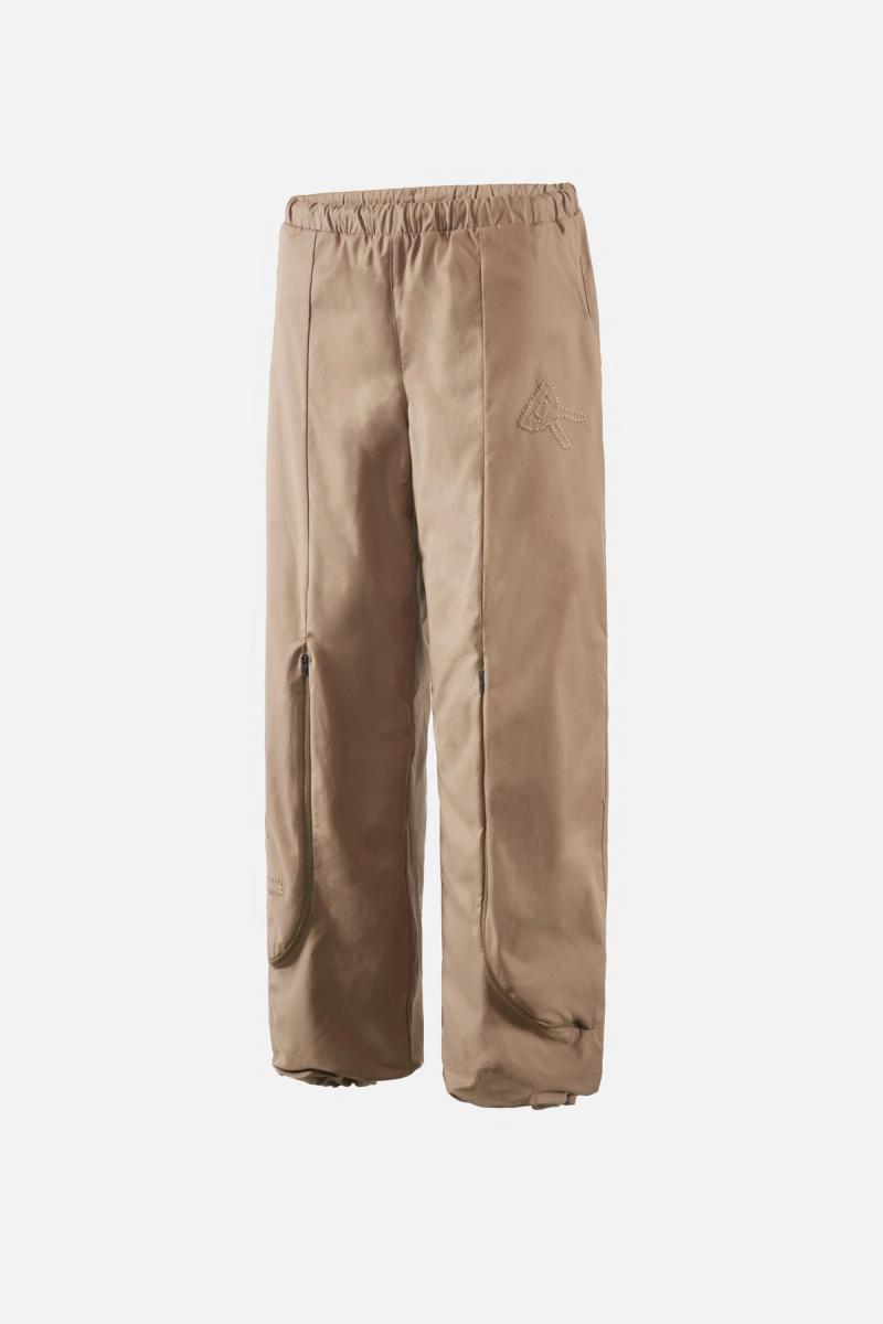 Organic Cotton Zip Cargo Pants, Khaki