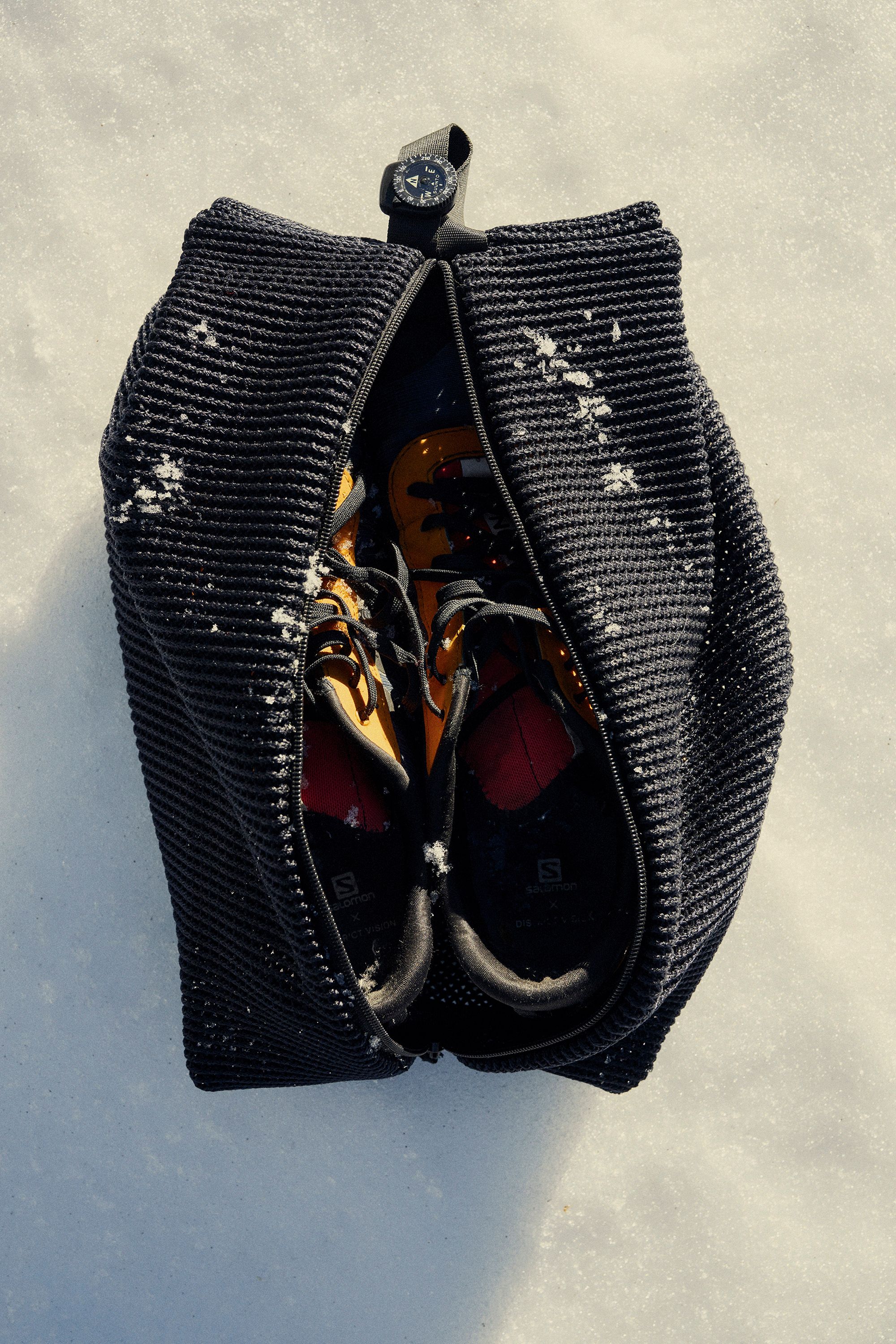 Annapurna Woven Shoe Bag, Black