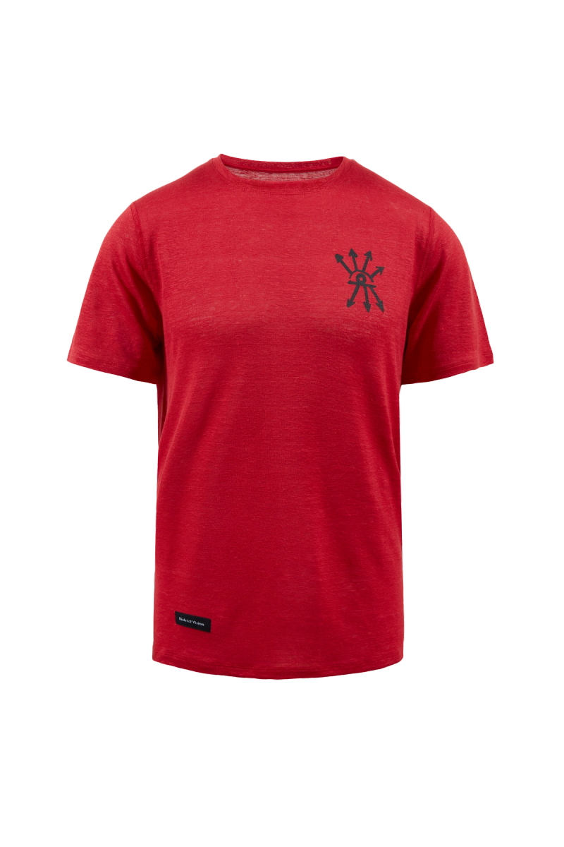 Sukha Hemp Short Sleeve T-Shirt, Goji Red