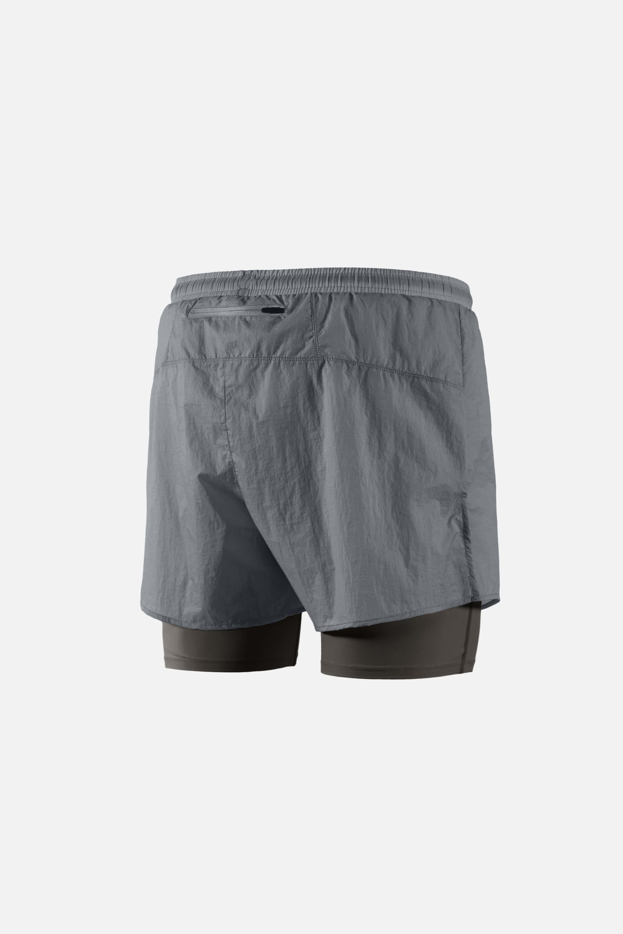 Ripstop Layered Trail Shorts, Charcoal/Slate Brown