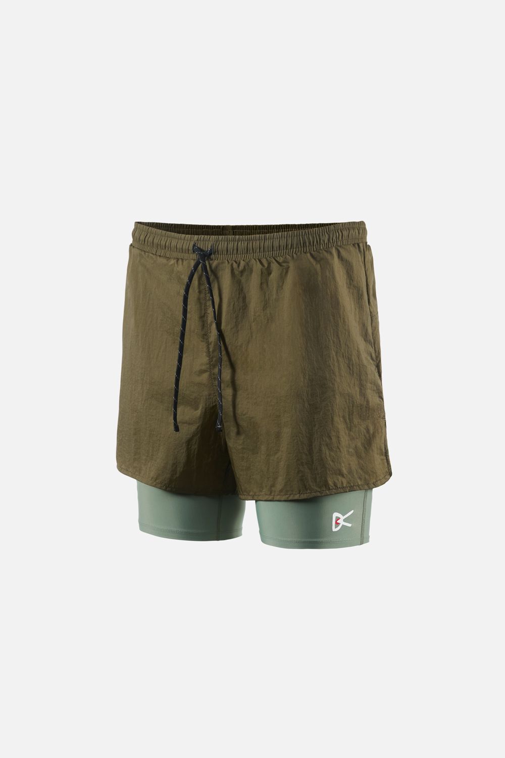 Ripstop Layered Trail Shorts, Olive