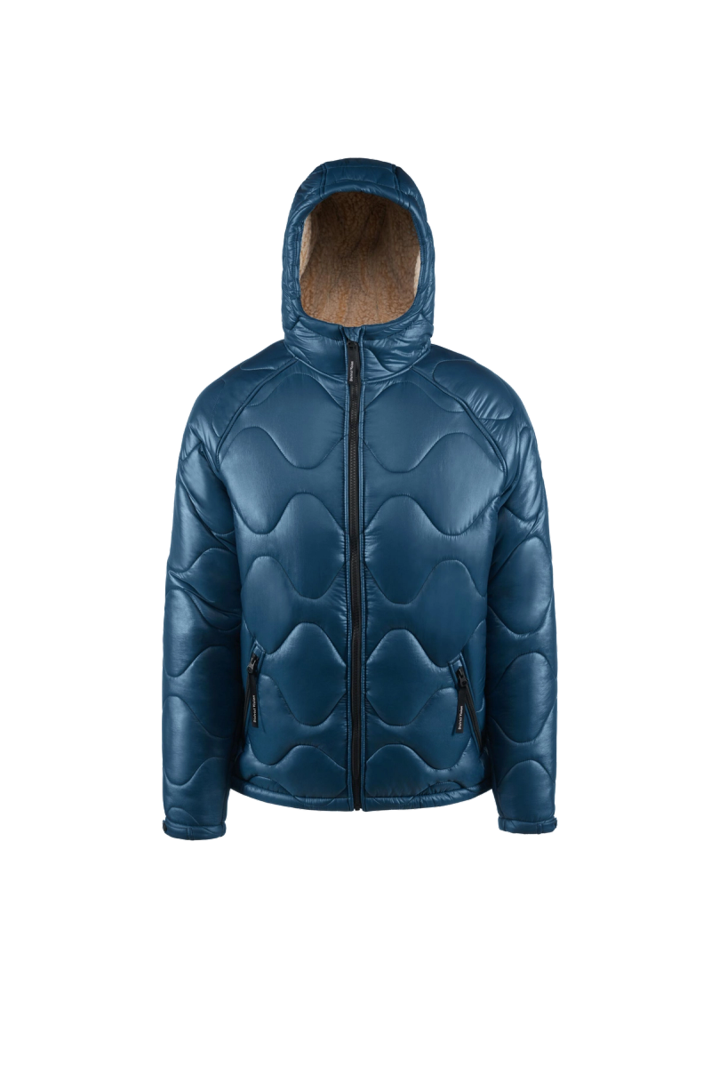 Quilted Fleece Lined Hooded Jacket, Dusk