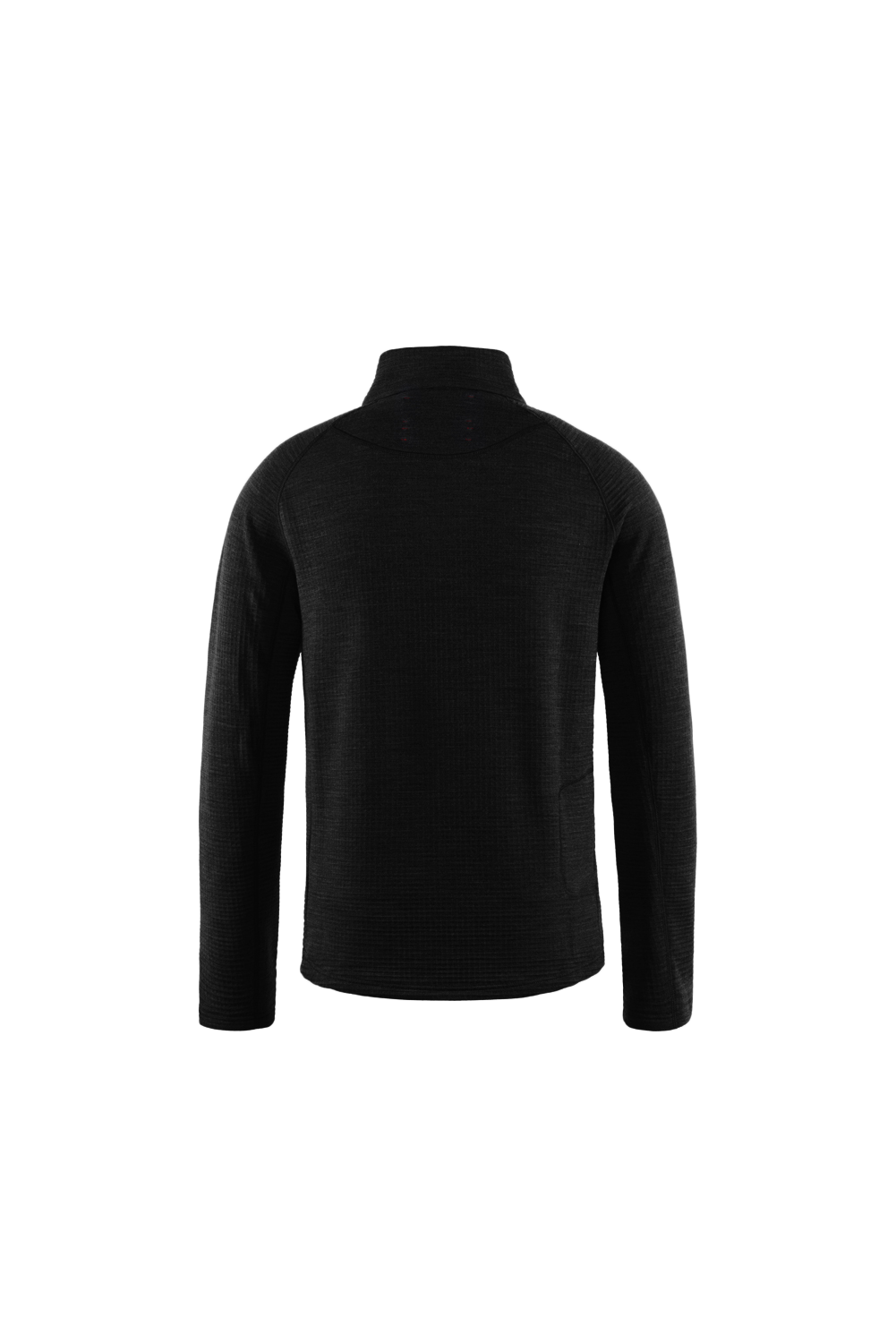 Half-Zip Merino Grid Fleece, Black