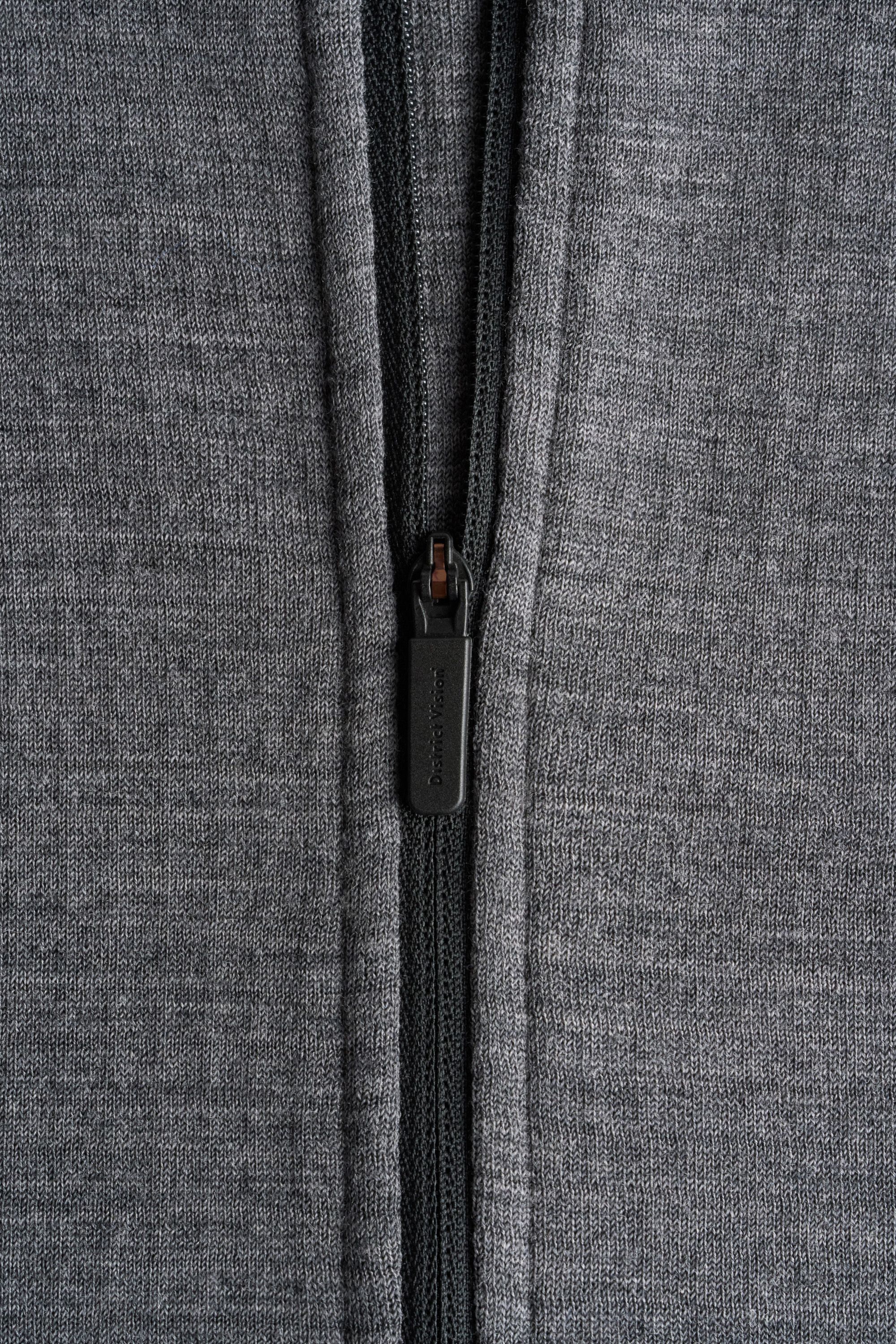 Half-Zip Merino Grid Fleece, Carbon