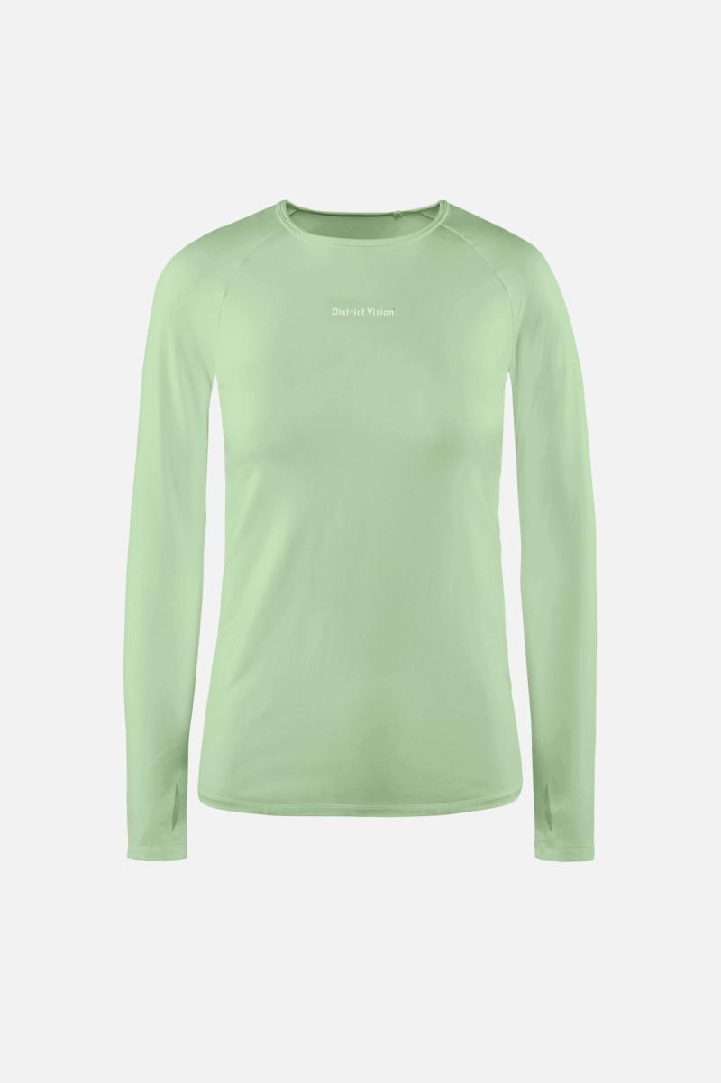 Aloe Long Sleeve Fitted Tee, Pistachio