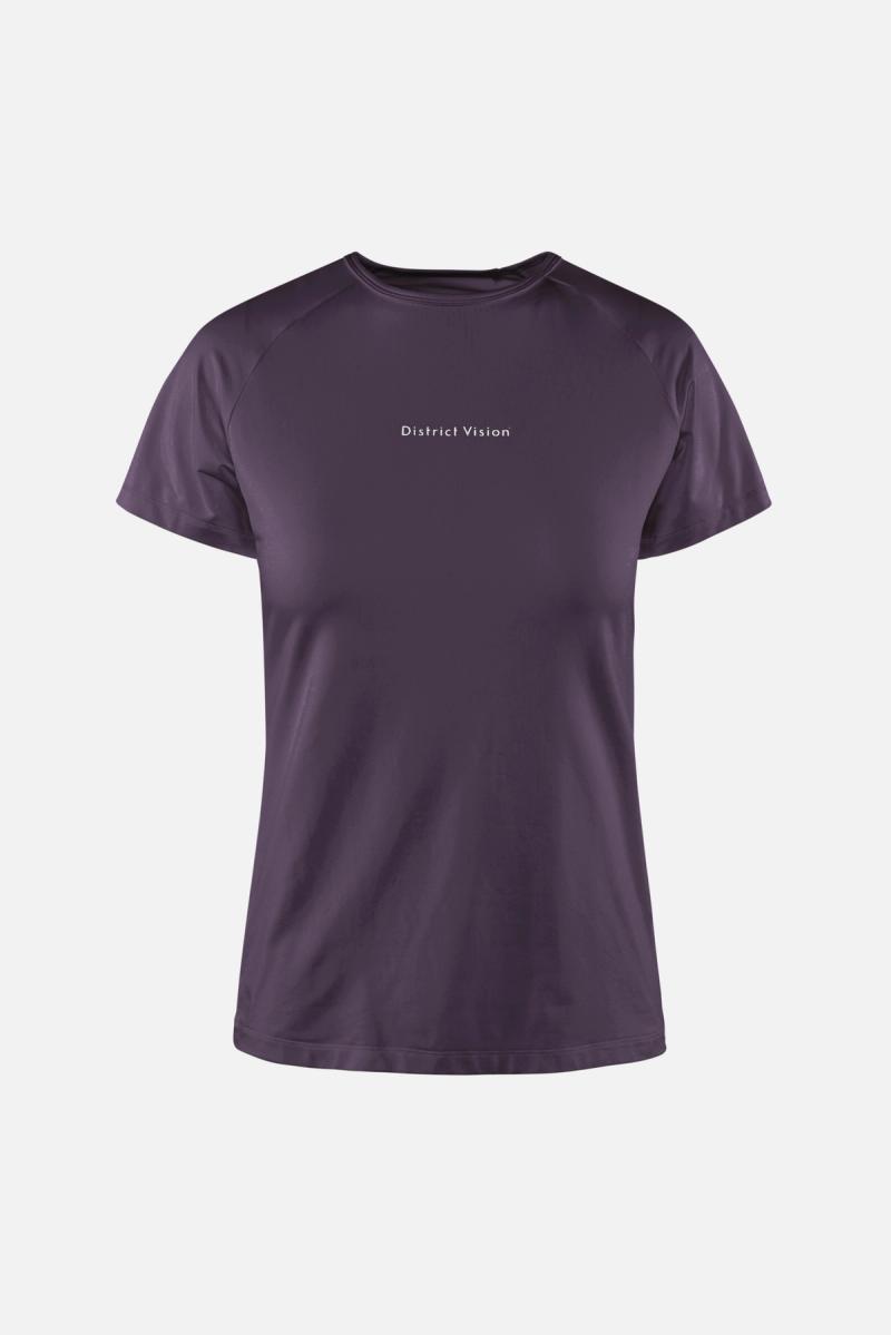 Lightweight Short Sleeve Fitted Tee, Plum