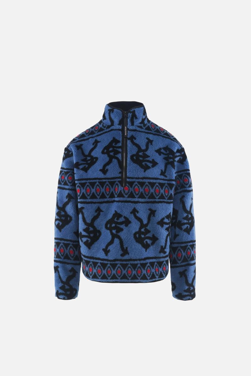 Half-Zip Pile Fleece, Blue Arrow