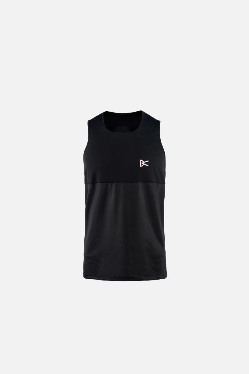 Paneled Mesh Singlet, Black