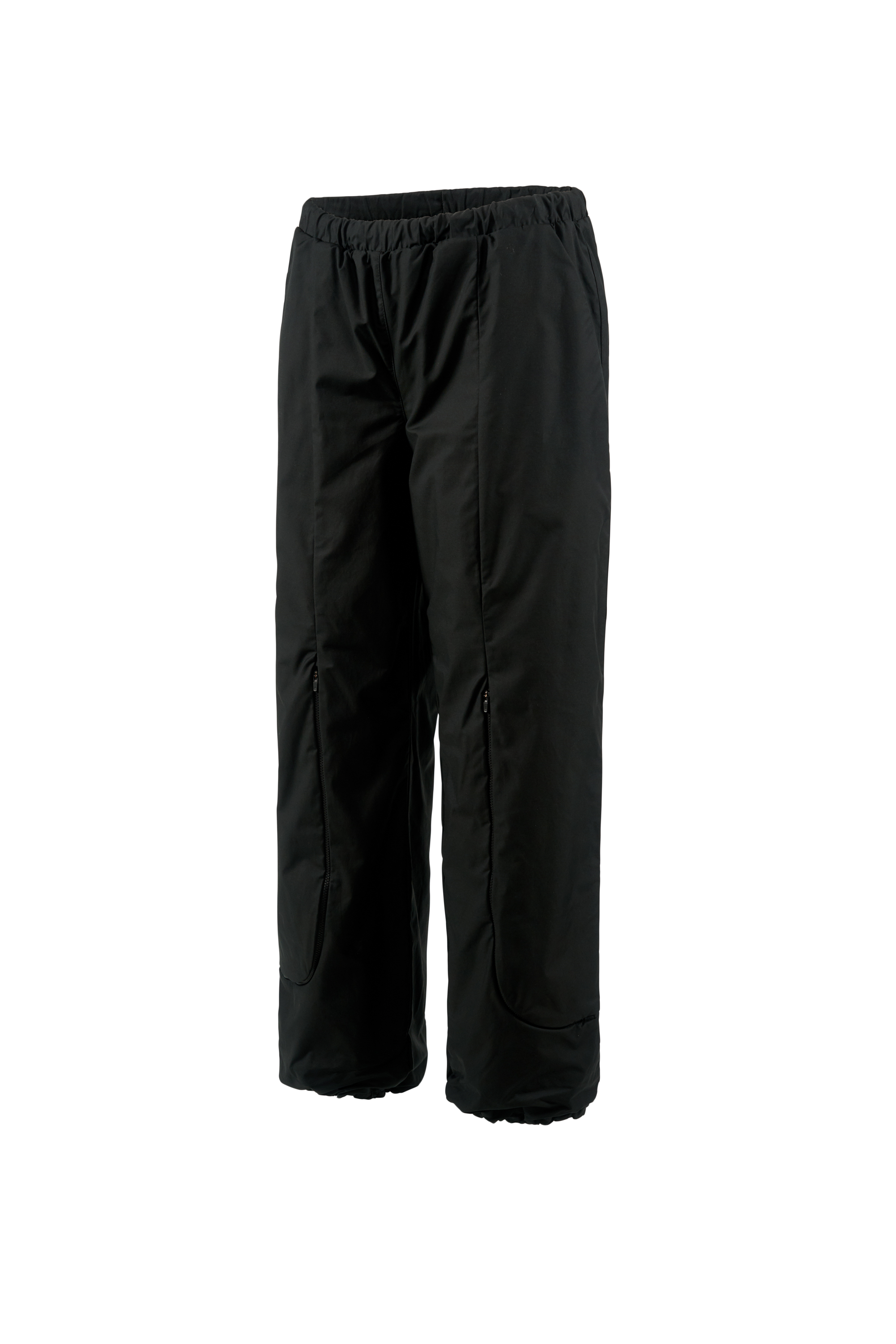 Organic Cotton Zip Cargo Pants, Black