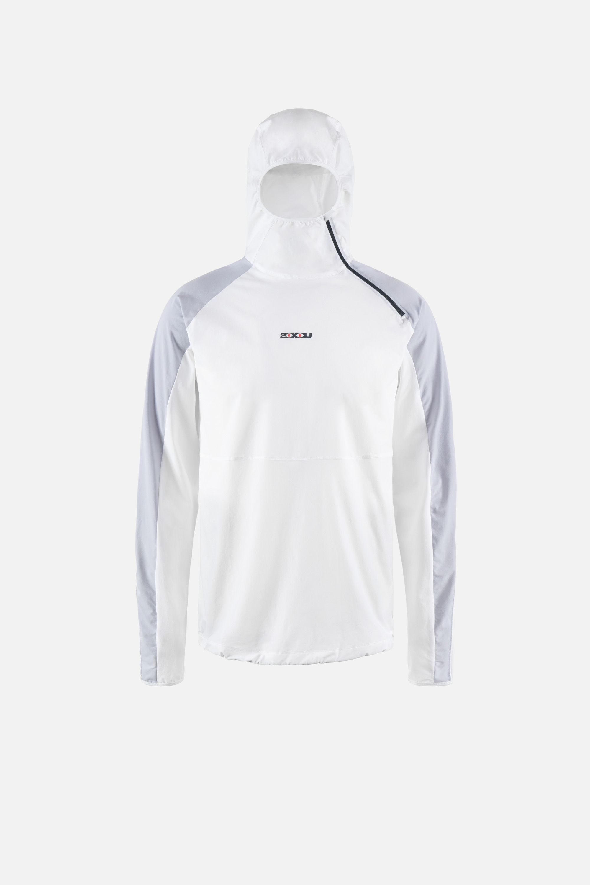 DV + 2XU Asymmetrical Anorak, White/Carbon