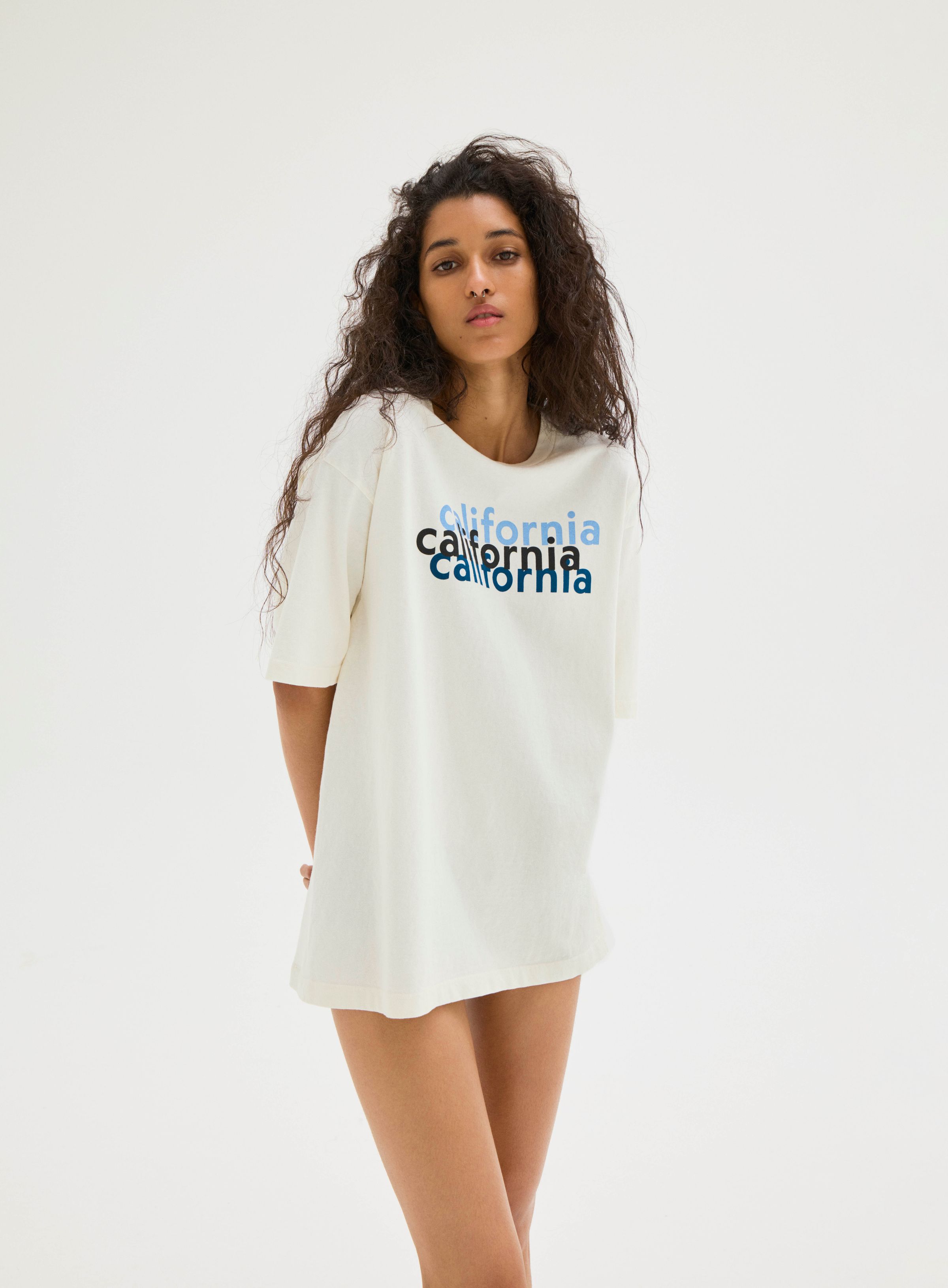 California Cotton Tee, White California