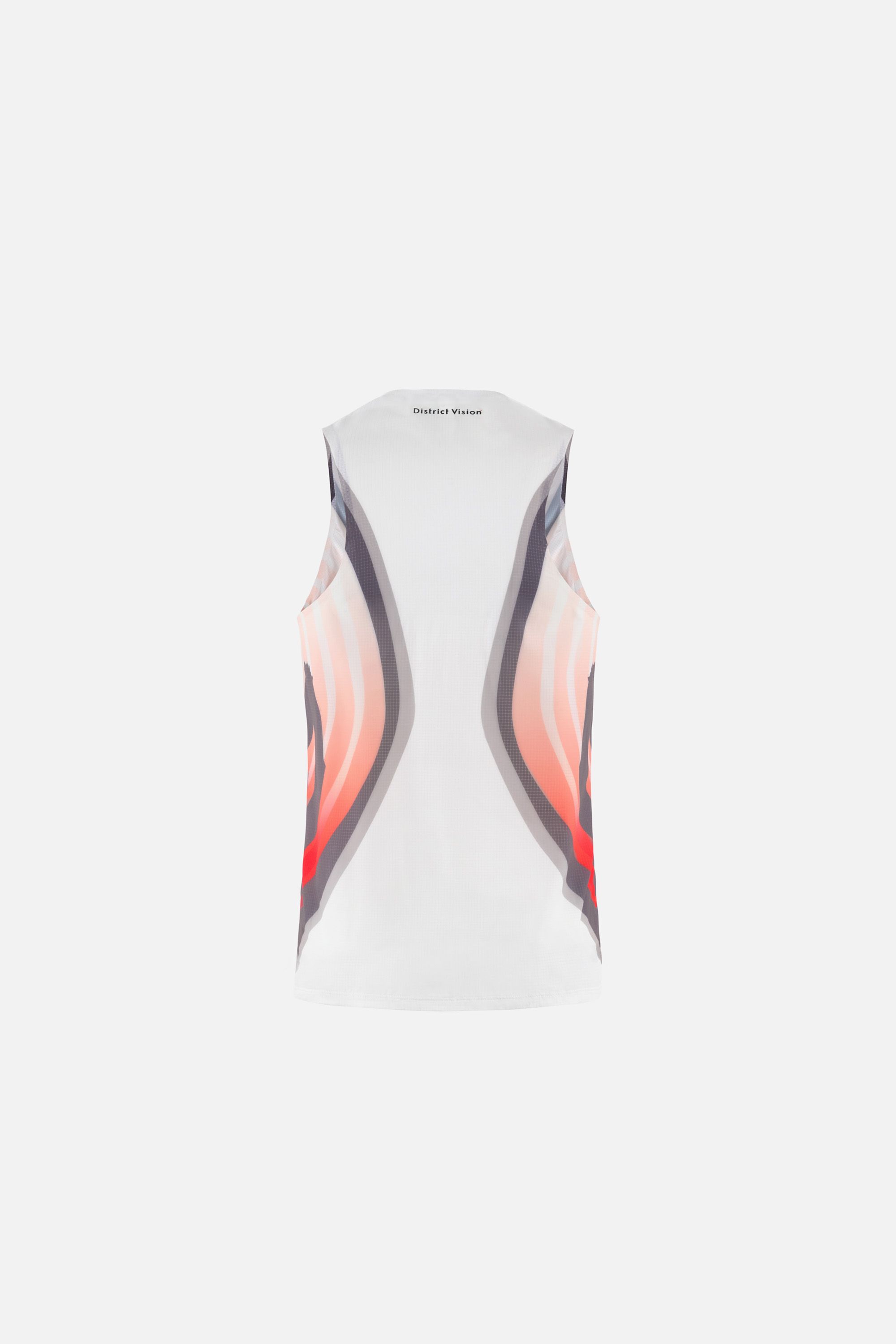 DV + 2XU Ultralight Singlet, White/Heat Visions