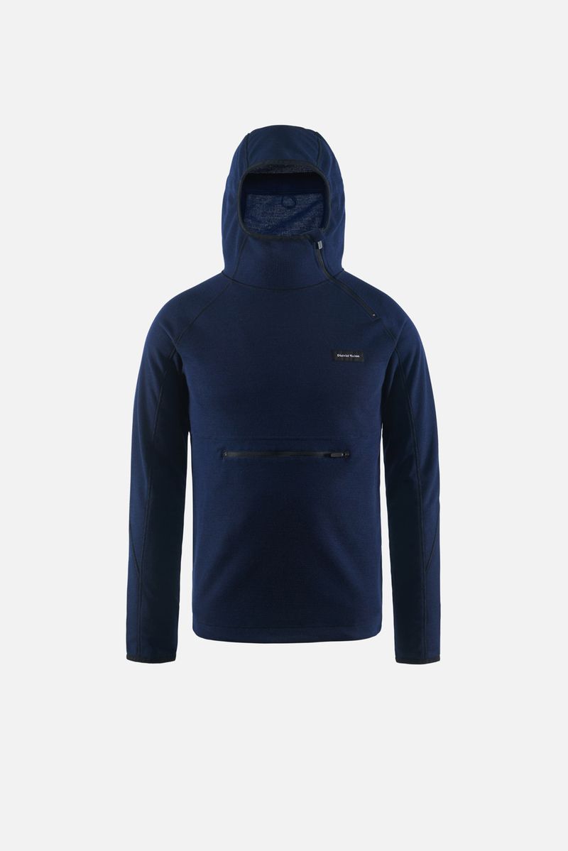 Hooded Running Midlayer, Deep Navy