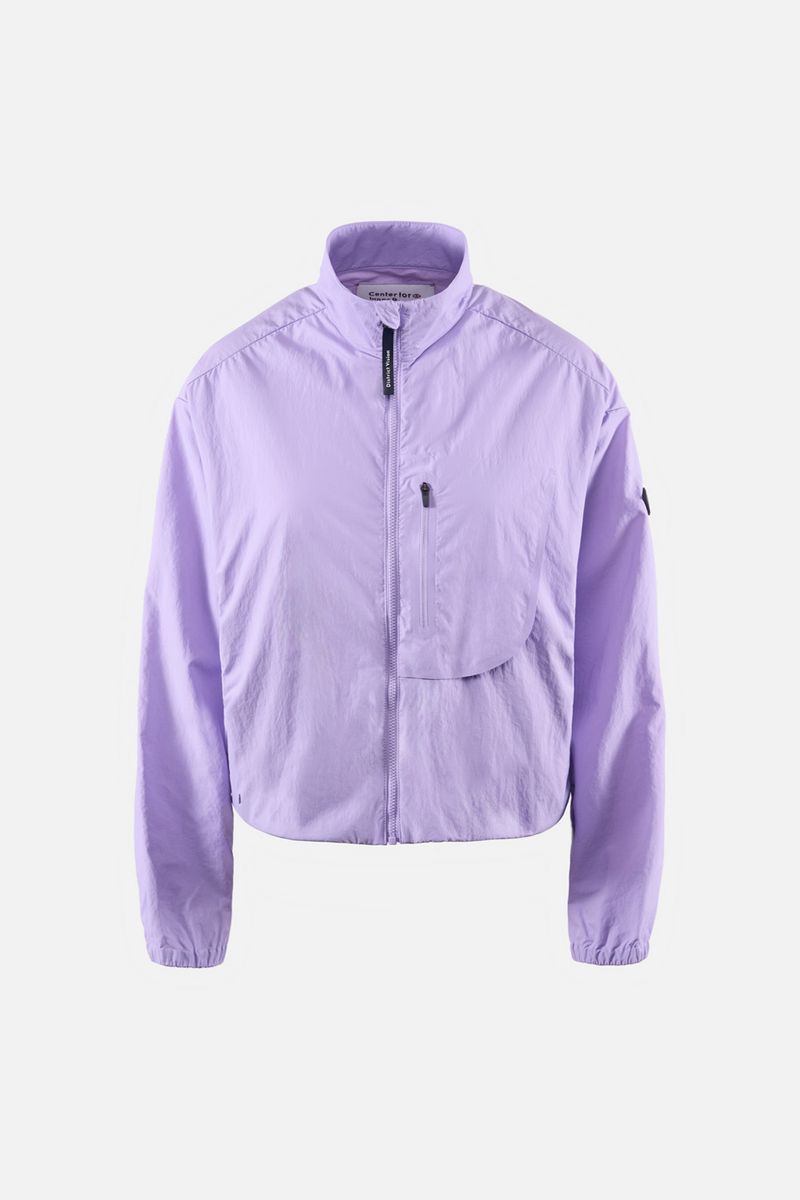 Cropped Recycled DWR Jacket, Lilac