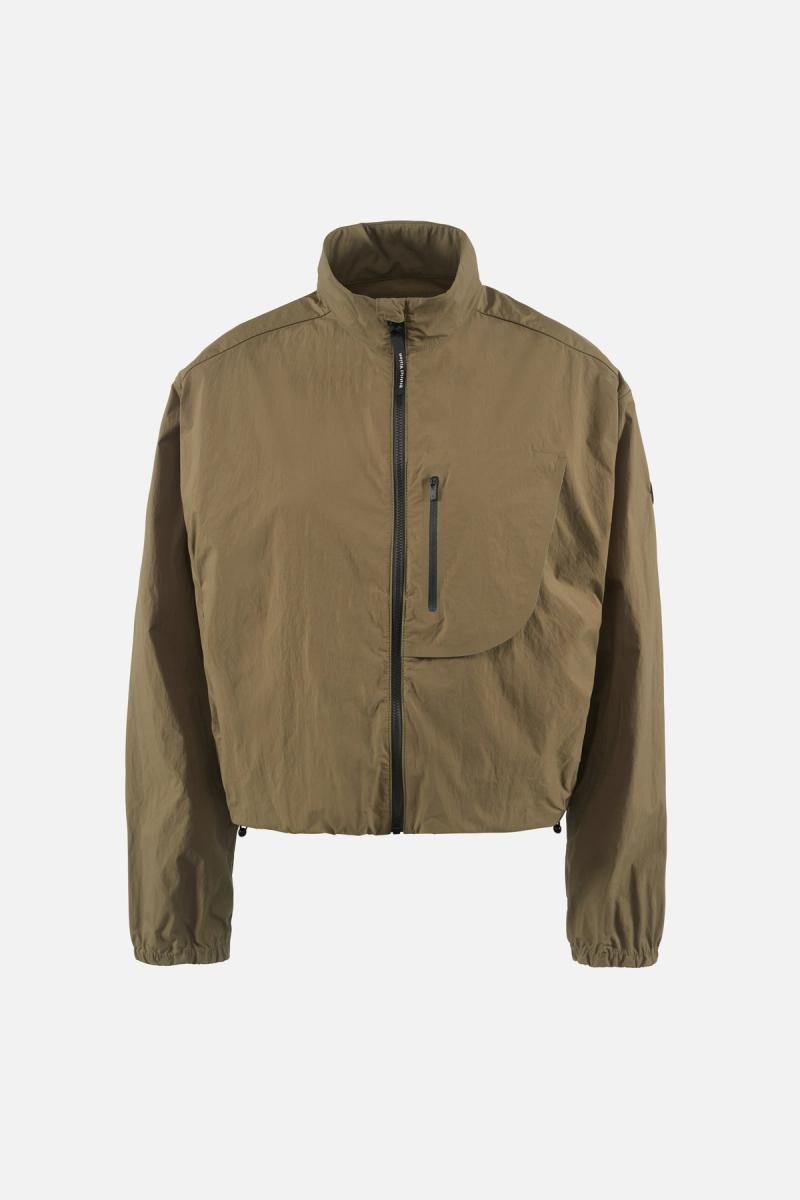 Cropped Recycled DWR Jacket, Vetiver