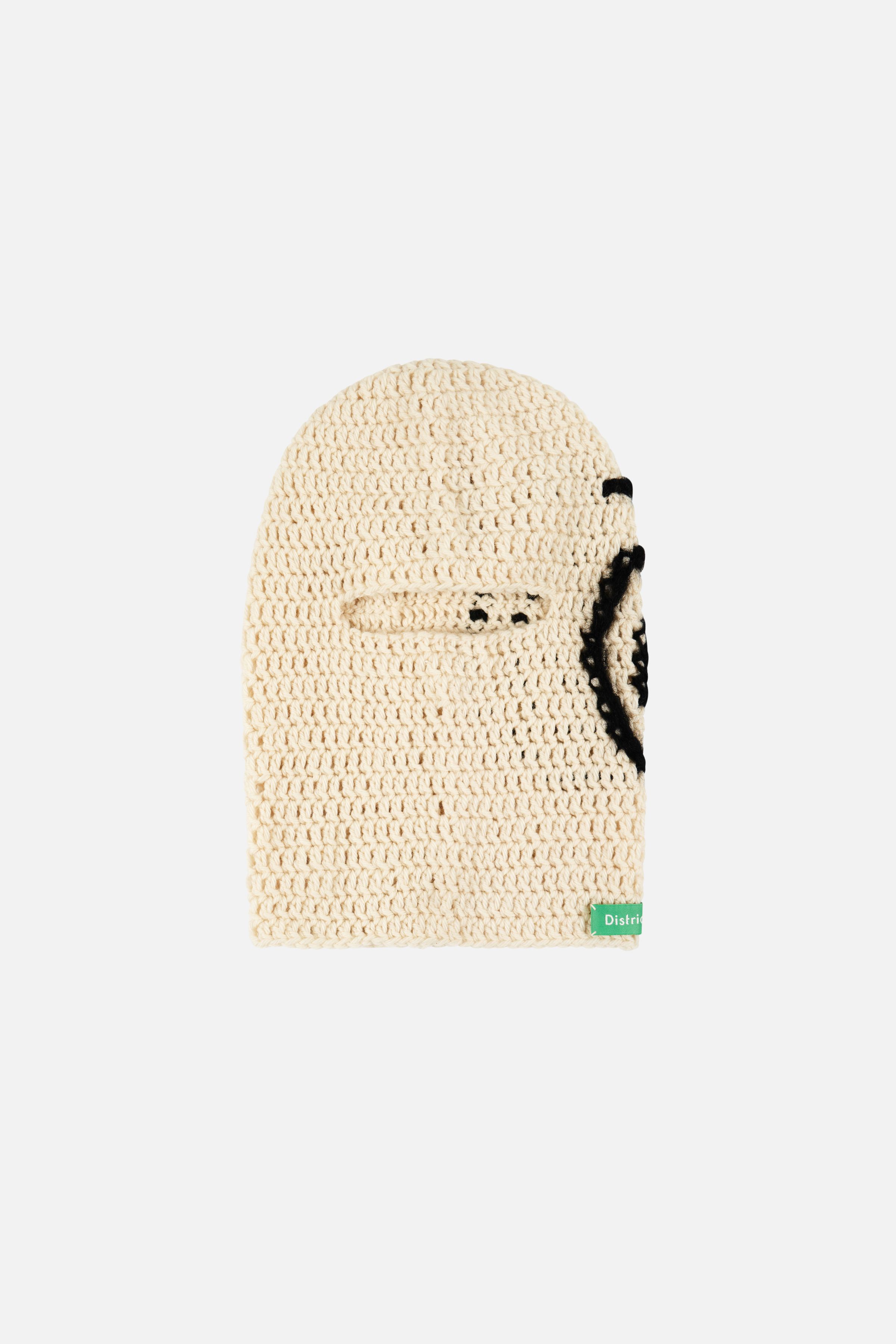 Hand Crocheted Balaclava, Natural