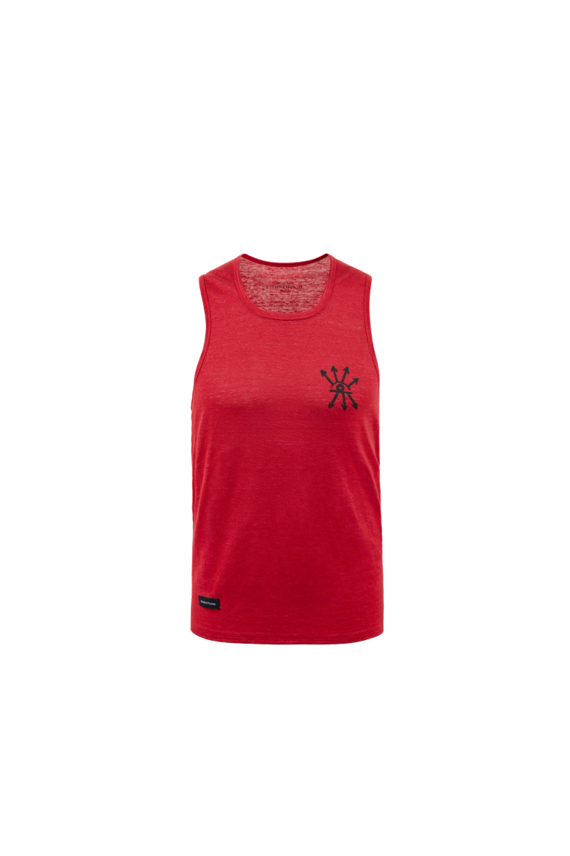 Sukha Hemp Singlet, Goji Red