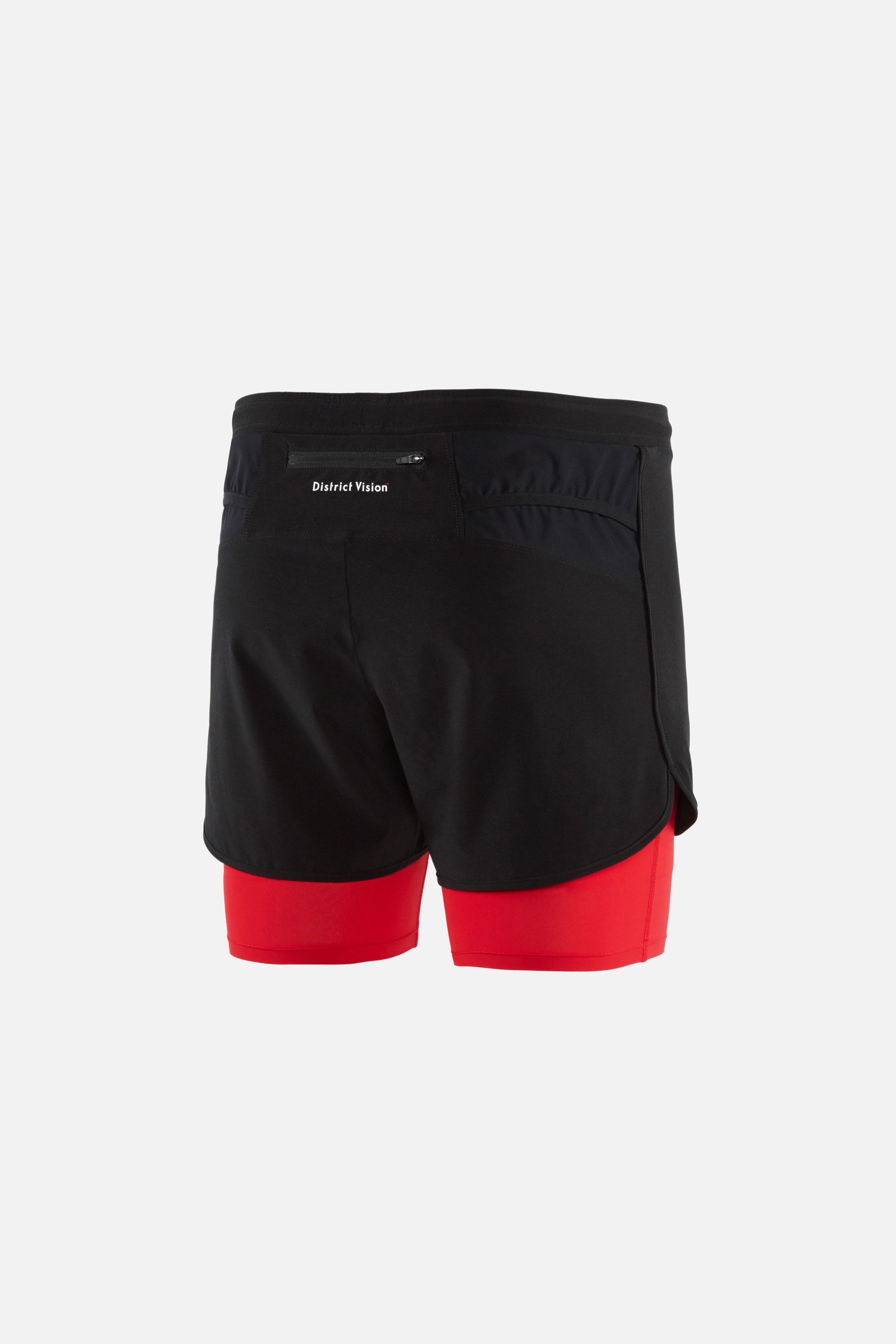 Aaron Layered Shorts, Black/Red — District Vision