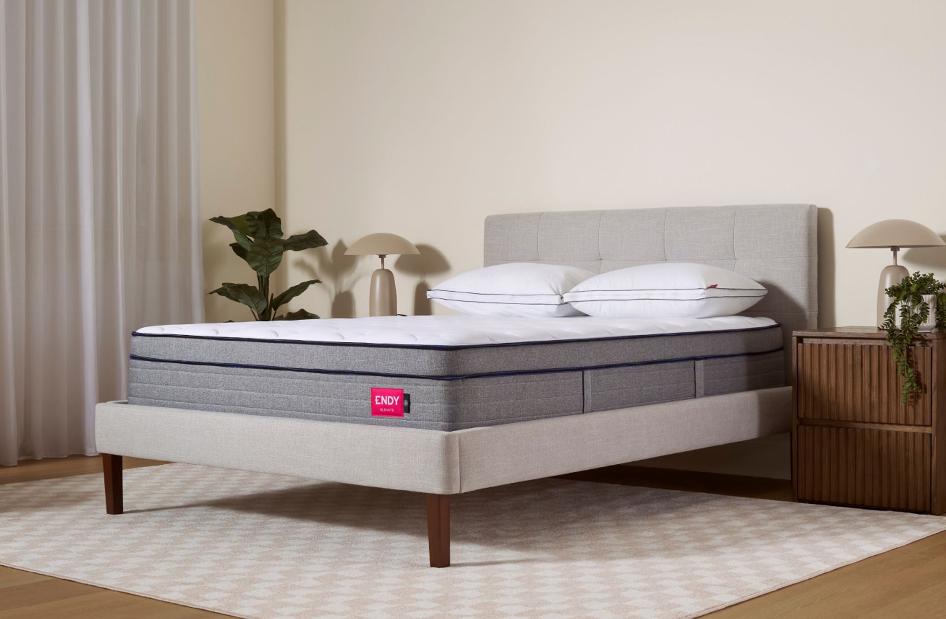 Endy Mattress next to box