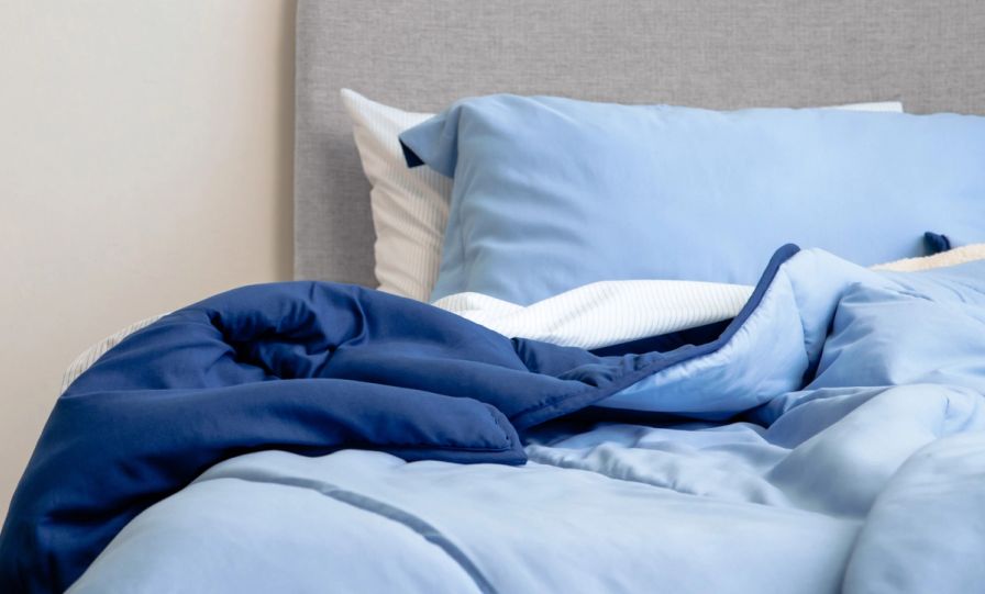 The Endy Petit Comforter Set in Navy/Blue colour