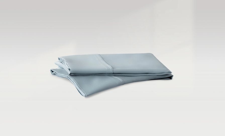 Organic Cotton Pillowcase in Blue colour way