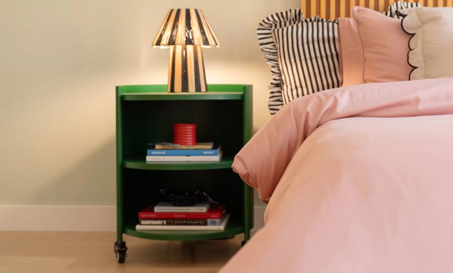 The Endy Kids Swivel Nightstand in green colour way