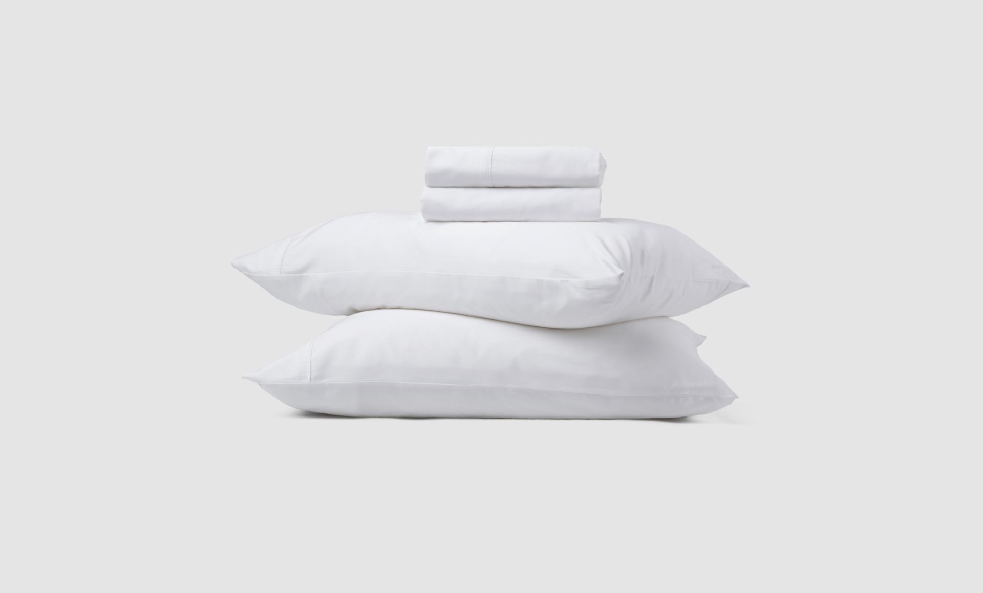 Endy Organic Cotton Sheet Set (Percale) in Alpine White colourway.