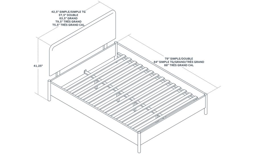 Schéma du produit avec cotes.