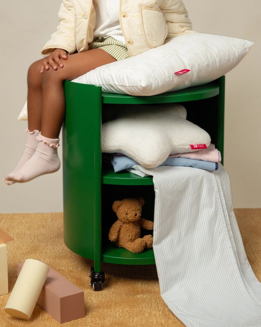 The Endy Kids Swivel Nightstand in green colour way